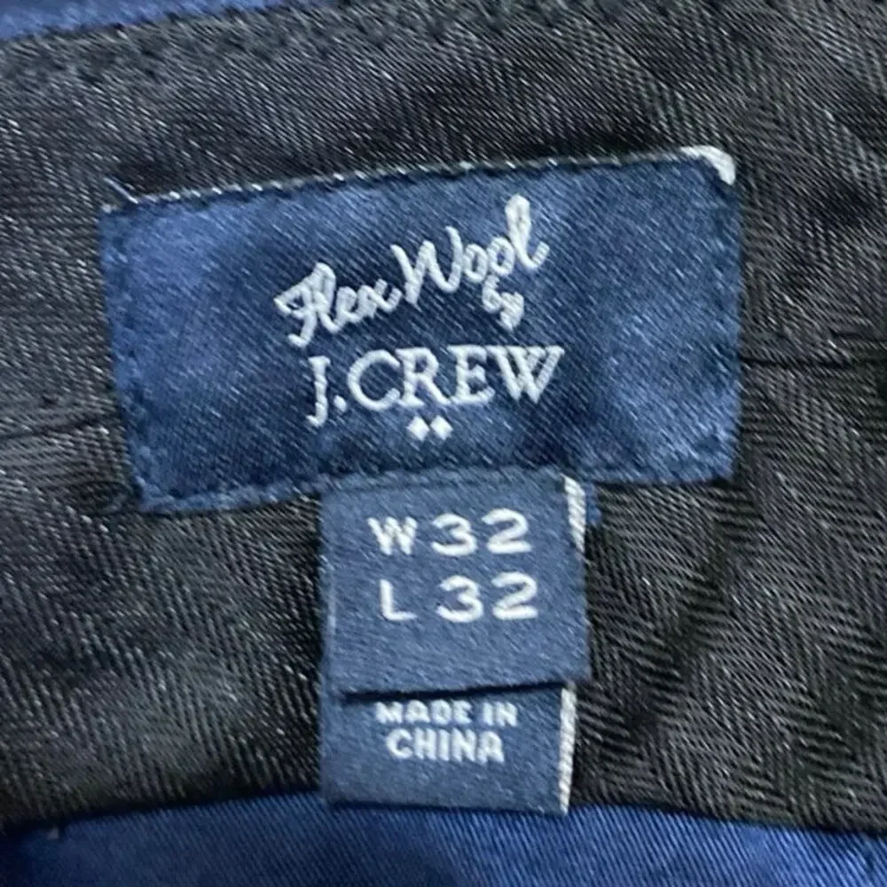 J.Crew Thompson Men's Blue Wool Straight Leg Slim Fit Trousers Dress Pants Sz 32